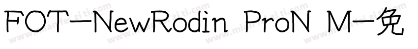 FOT-NewRodin ProN M字体转换